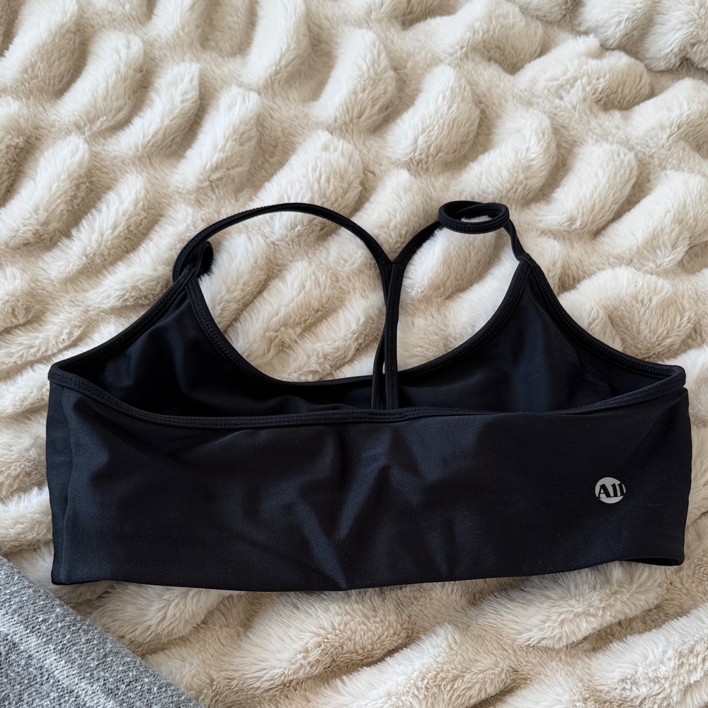 ALL ACCESS Black Sports Bra with Logo